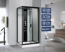 1000x800 Black Hydro Shower