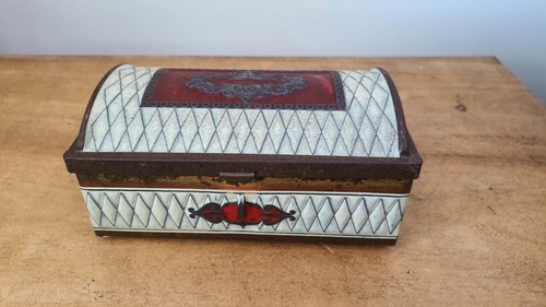 Vintage dome lidded - vintage, tin