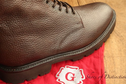 Grenson brown leather derby - brown,