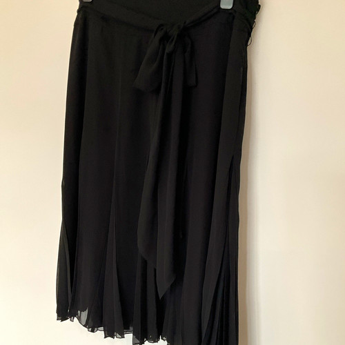 Coast black pleated chiffon - black,