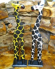 Colourful Wooden GIRAFFES Tall