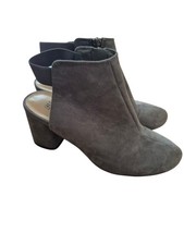 Women New Look Suede Shoes Open Heels Block Heels UK 5 EU 38 Grey