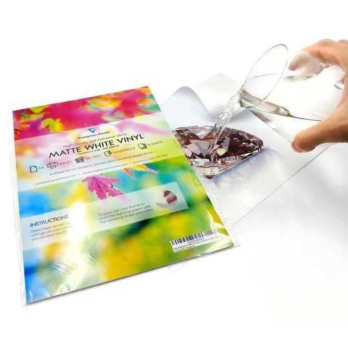 White matte vinyl - a4,