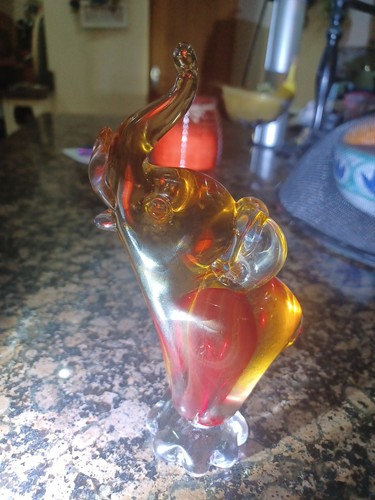 Vintage murano glass elephant - vintage,