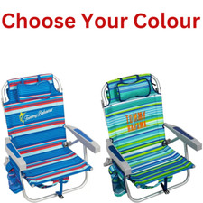 Tommy Bahama Backpack Beach Striped Folding Deck Chairs For Camping & Fishing UK