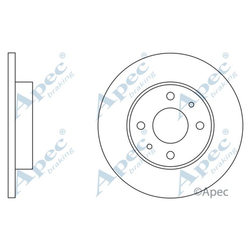 Brake discs solid for fiat - 2x,