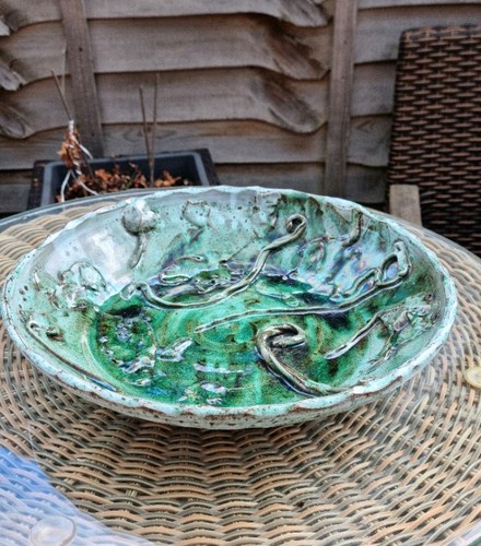 Studio pottery large green - studio,