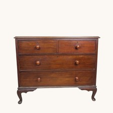 Antique mahogany chest of 4