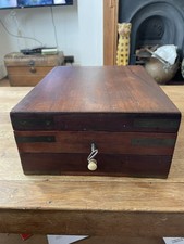 LOVELY ANTIQUE MAHOGANY COIN