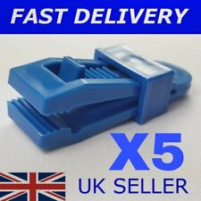 X5 BLUE REUSABLE PLASTIC TARPAULIN CLIPS CLIP EYELETS NON PIERCING TENT COVER