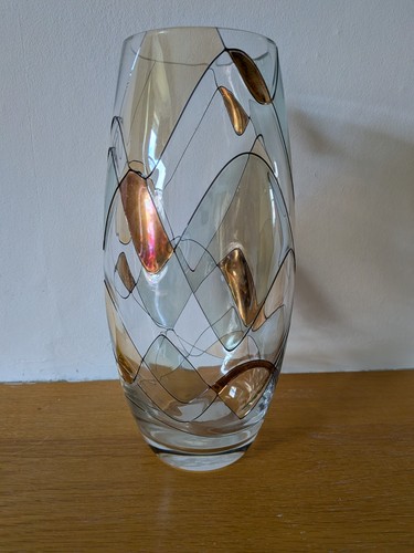 Gold and aqua - , vase