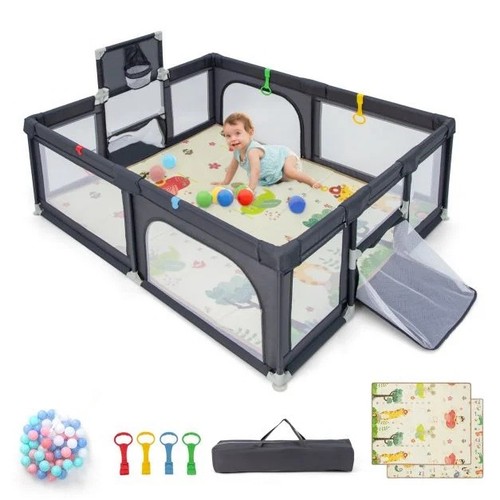 Large baby playpen with - with, mat