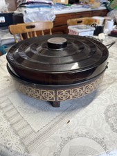 Ekco Hostess Carousel Food Warmer Vintage Retro 70's Lazy Susan Model Working