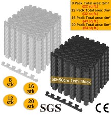 1X EVA INTERLOCKING FLOOR MATS SOFT FOAM GYM FLOORING MAT YOGA TILES 1CM 50x50CM