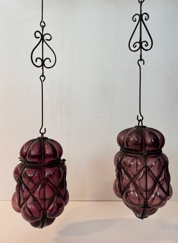 Pair vintage murano - pair, murano-style