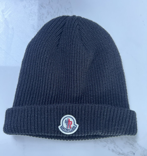 Moncler grey wool knit beanie - moncler,