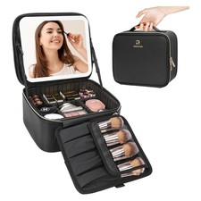 Travel Makeup Bag with LED