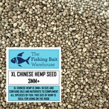 Chinese XL Hemp Seed 3mm+ - Carp, Fishing, Dry, Particle, Hookbait, Bream, Tench