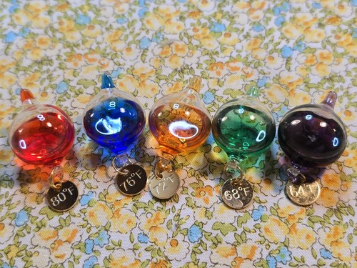 Set galileo thermometer - of,