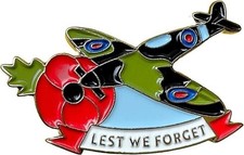 Spitfire RAF WW2 red Poppies
