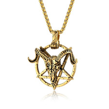 Gold Titanium Goat Skull &