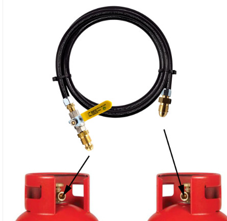 Lpg gas bottle refill set - bottle,