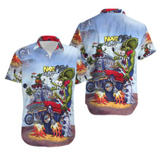 Rat Fink Rattail Hot Rod Hawaiian Shirt Short Sleeves Shirt