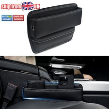 Car Seat Gap Filler Phone Holder Storage Box W/ Cable Hole Organizer Accessories