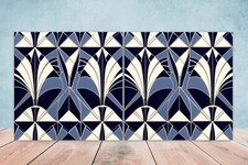 Art Deco Design Ceramic tiles -Set of 2 Art Deco Wall Decor Tiles, Art Deco tile