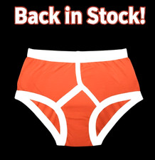 Men’s Orange Y Front Briefs