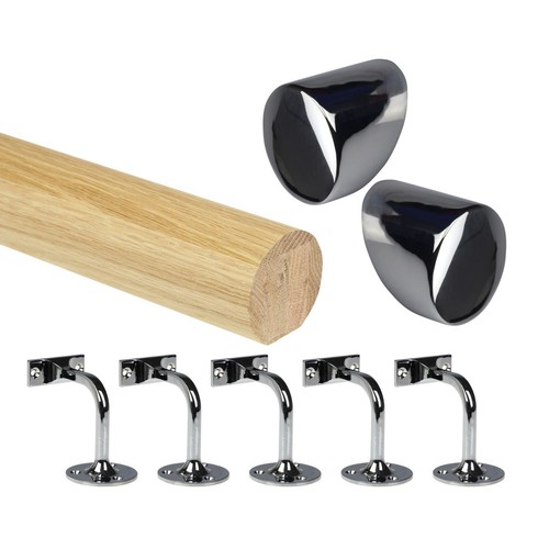 Oak round mopstick - round,