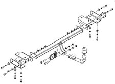 Swan Neck Tow Bar For Hyundai ix35 2010-2015 NO ELECTRICS - J/038