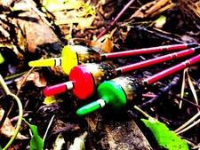Handmade Perch Bobbers. Set of