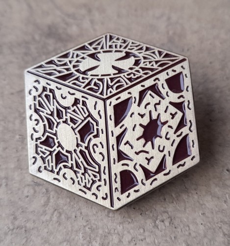 Hellraiser metal enamel pin - enamel,