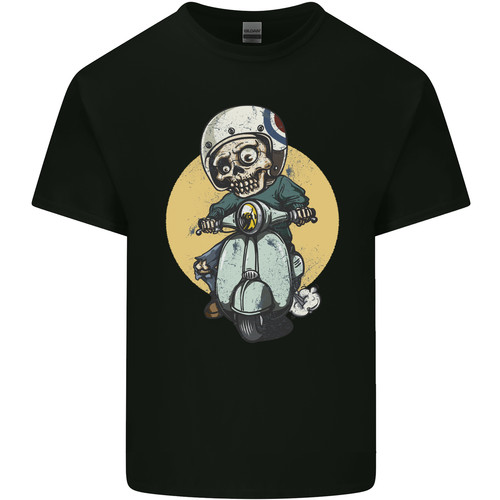 Mod scooter moped skull - skull, mens