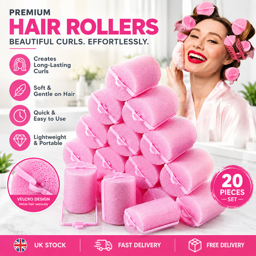 10pcs 70mm foam hair - 70mm, rollers