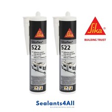2 x Sikaflex 522 Adhesive Sealant, White, 05/26 Expiry, Brand New