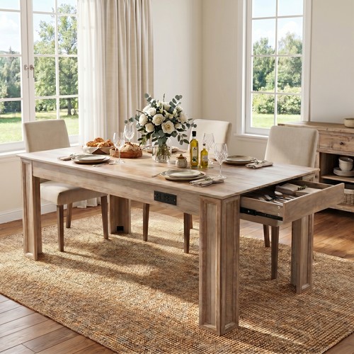 Farmhouse dining table usb - 70",