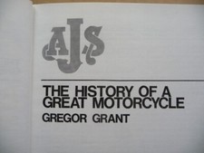 MOTORCYCLES.   A.J.S. History of Great Motorcycle. by Gregor Grant. 1968. scarce