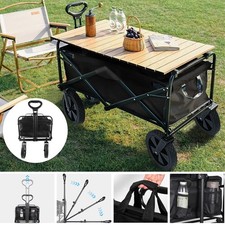 200KG Foldable Heavy Duty Garden Camping Beach Cart Festival Trolley Cart Wagon