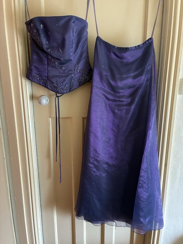 Purple bridesmaid gown - gown, bodice