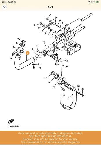 Yamaha virago exhaust pipe - virago,