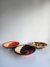 3x African Wicker Basket