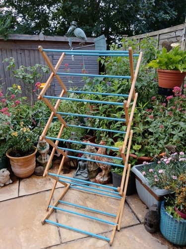 Vintage wooden maiden folding - vintage,