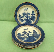6 vintage Booths "Real Old Willow" A8025 side plates - 17 cm (6.65") dia'r
