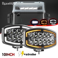 OVAL/RECTANGULAR DRIVING SPOTLIGHT OFF ROAD + SIDELIGHT LIKE HELLA JUMBO 320FF 