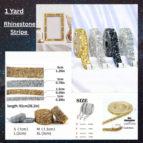 Crystal rhinestone stripe - crystal,