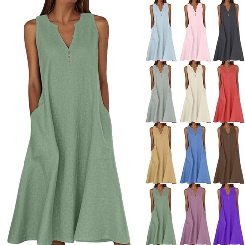 Women cotton linen sleeveless - women,