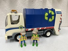 PLAYMOBIL CITY ACTION SET 4129 RECYCLING TRUCK WITH FLASHING LIGHTS