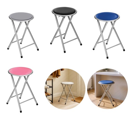 Folding round small stool - folding,